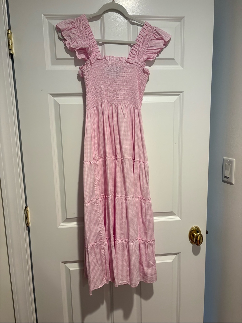 Hillhouse Home nap dress pink gingham XS